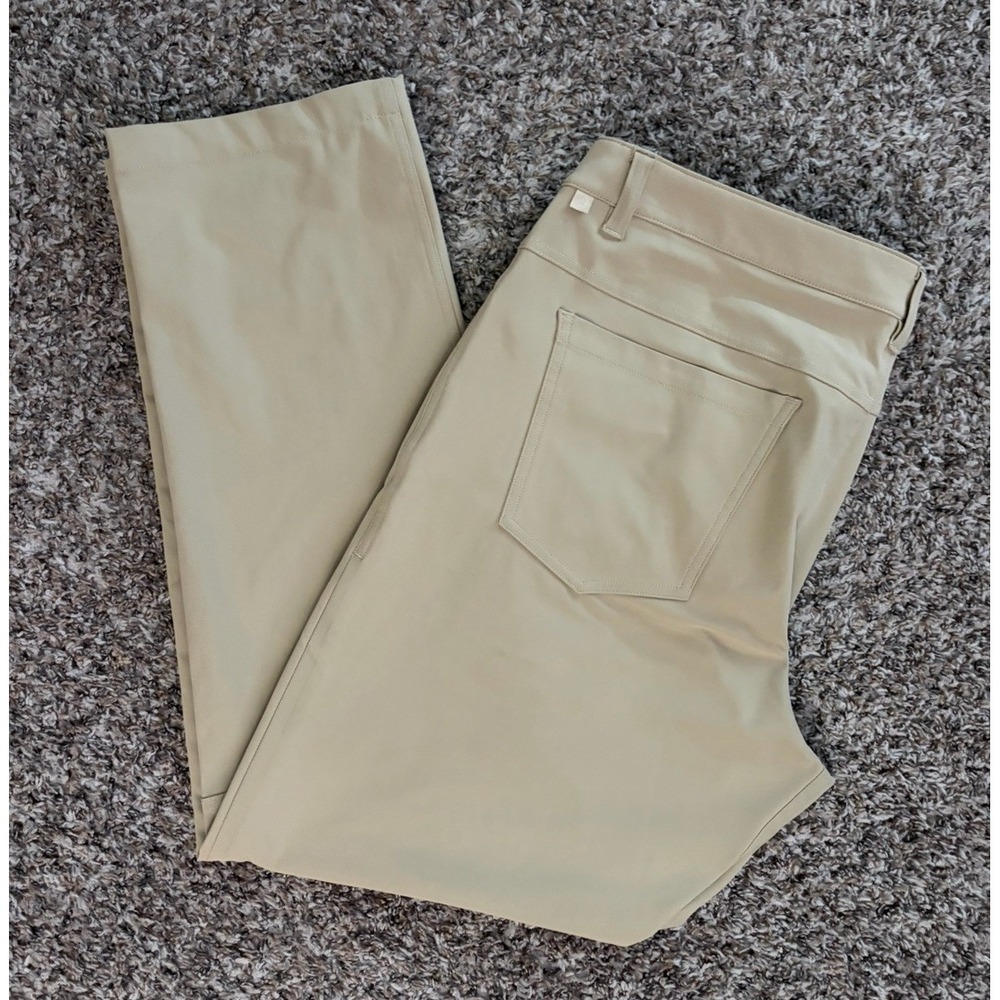 Lululemon ABC Classic-Fit 5 Pocket Pant Warpstreme Men's 34x29 Khaki Tan M5426S